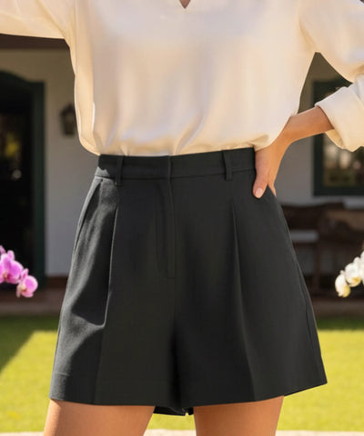 Women’s Linen Tailored Vest and Shorts Set | Fefa