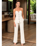 Women's Strapless Tailored Two Piece Set | Gigi