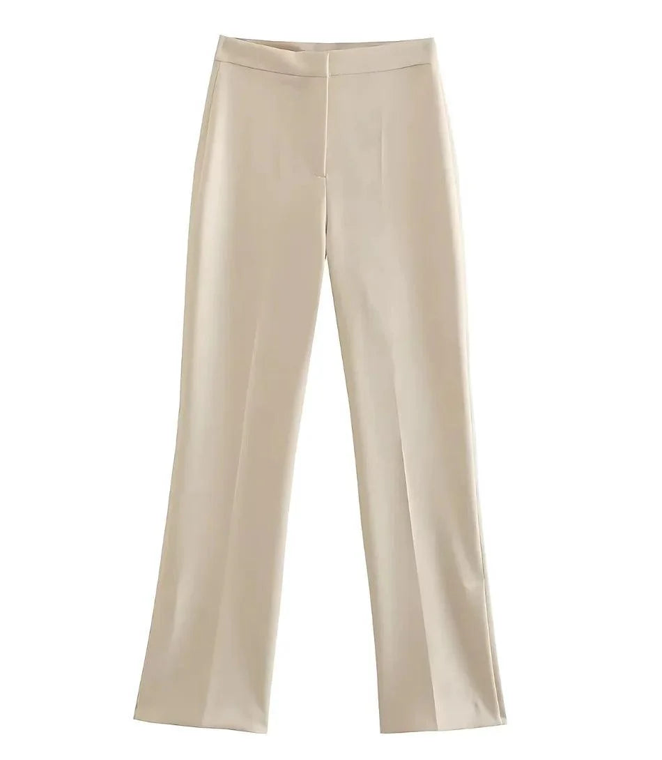 Comprar Conjunto Alfaiataria Tomara que Caia com Calça Reta OfF White para Trabalho, Eventos ou Reuniões Elegantes ZARA
