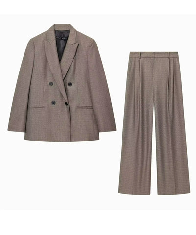 Women's Tailored Set with Blazer and Straight Leg Pants | Piazi