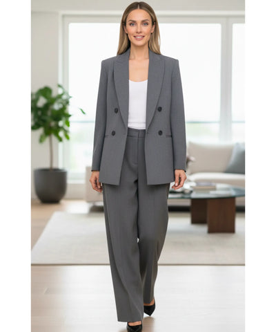 Women's Tailored Set with Blazer and Straight Leg Pants | Piazi