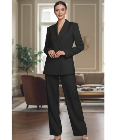 Women's Tailored Set with Blazer and Straight Leg Pants | Piazi