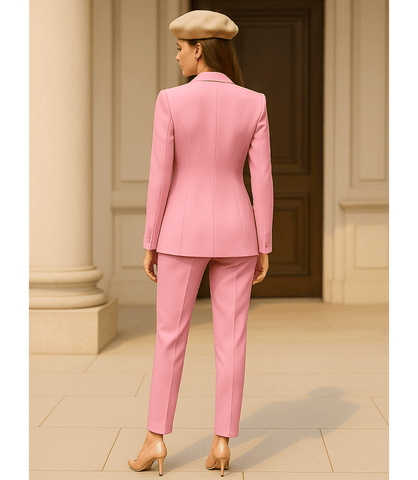 Comprar conjunto feminino alfaiataria rosa com colete e calça elegante para trabalho e reuniões em promoção ZARA
