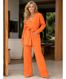 Women’s Elegant Knit Cardigan and Pants Set | Ayasha
