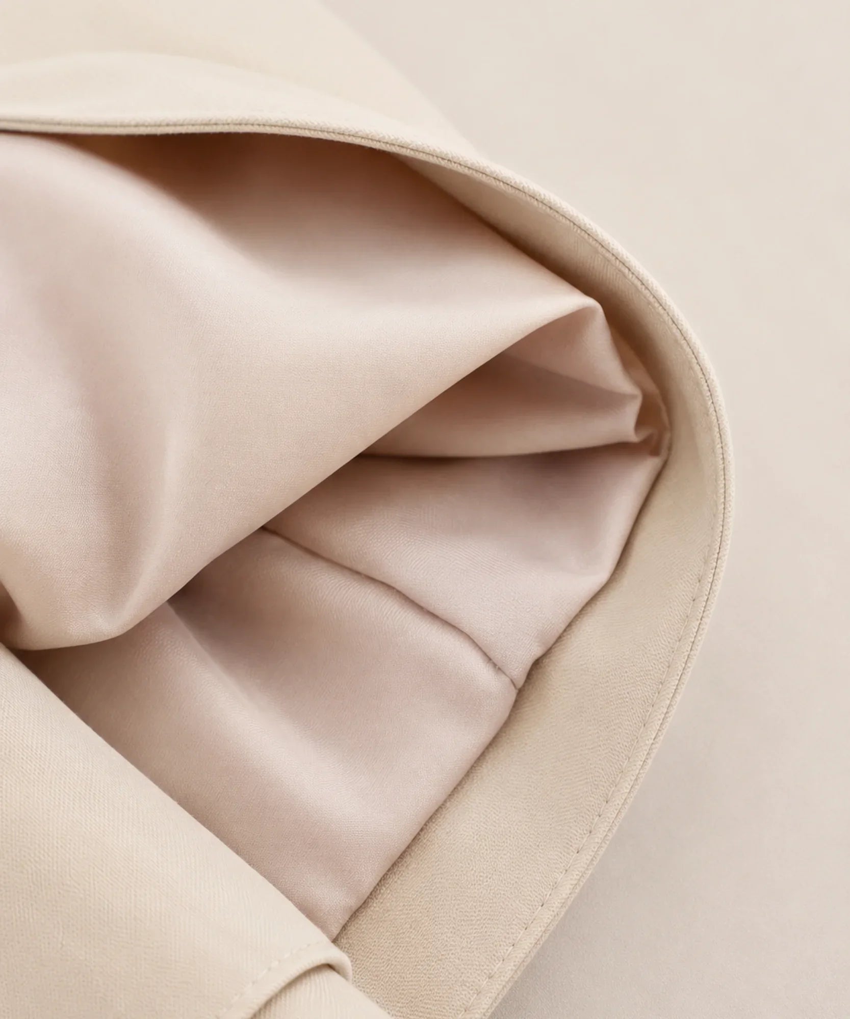 Women's Ivory Belted Cropped Trench Coat, Detail View