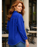 Women’s Oversized Destroyed Denim Jacket | Zamba