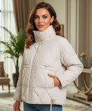 Women's oversized puffer jacket in white