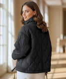 Women's oversized puffer jacket in black