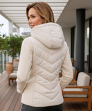 Women's waterproof puffer jacket in white