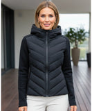 Women's waterproof puffer jacket in black