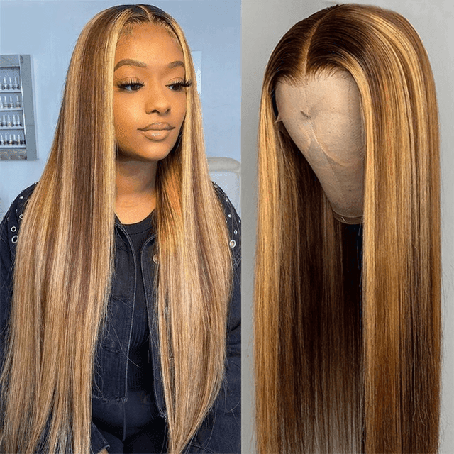 Long Straight Lace Front 100% Human Hair Wig - Anellace