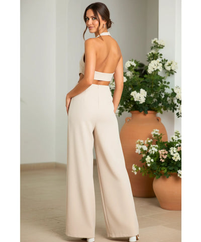 Women’s Tailored Wide Leg Jumpsuit Elegant Long | Cici