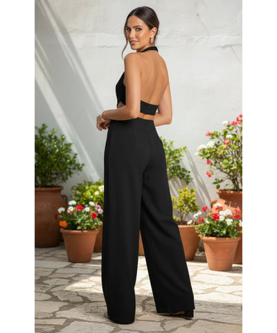 Women’s Tailored Wide Leg Jumpsuit Elegant Long | Cici