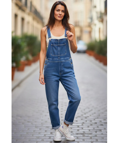 Women’s Denim Overall with Pockets Casual Fit | Jaque