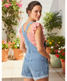 Comprar macaquinho feminino jardineira short curto com bolsos alça ajustável casual verão em promoção ZARA