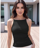 Comprar regata feminina básica alças finas decote reto modal ajustada corpo barato ZARA