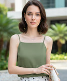 Comprar Regata Feminina de Cetim com Alças Finas Elegante para trabalho e eventos sofisticados barato ZARA 
