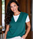 Women's V-Neck Sweater Vest in Soft Knit | Lize