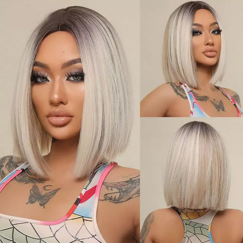 Short Straight Bob Hair Lace - Anellace