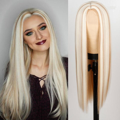 Straight Long Hair Lace Wig - Anellace