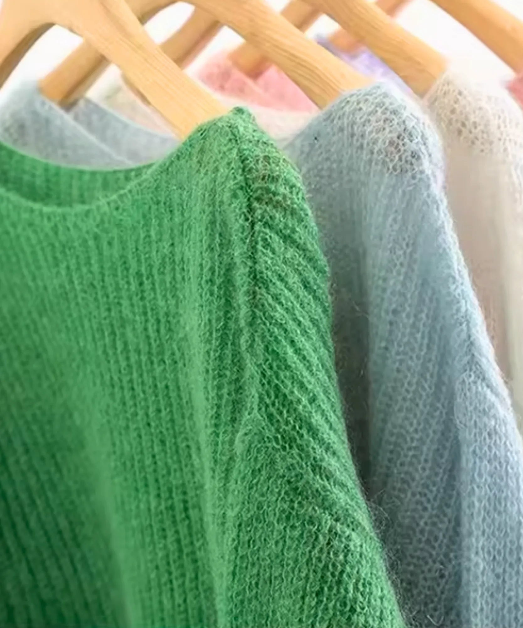 Women's Lightweight Boatneck Sweater in Sage Green, a velvety knit for mild days