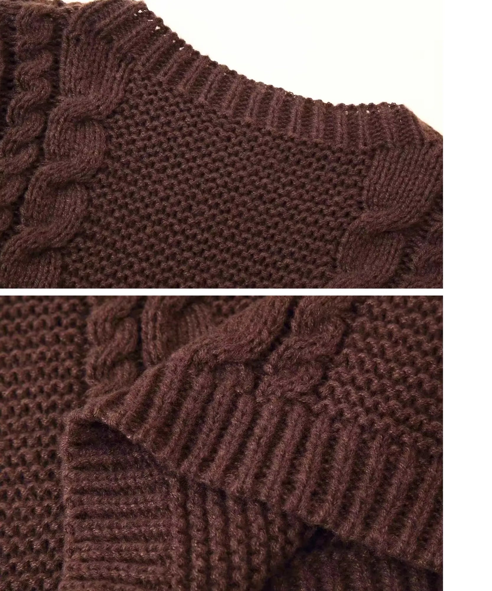 Comprar suéter tricot feminino grosso artesanal com manga ampla e trama estilosa para looks de inverno elegantes ZARA