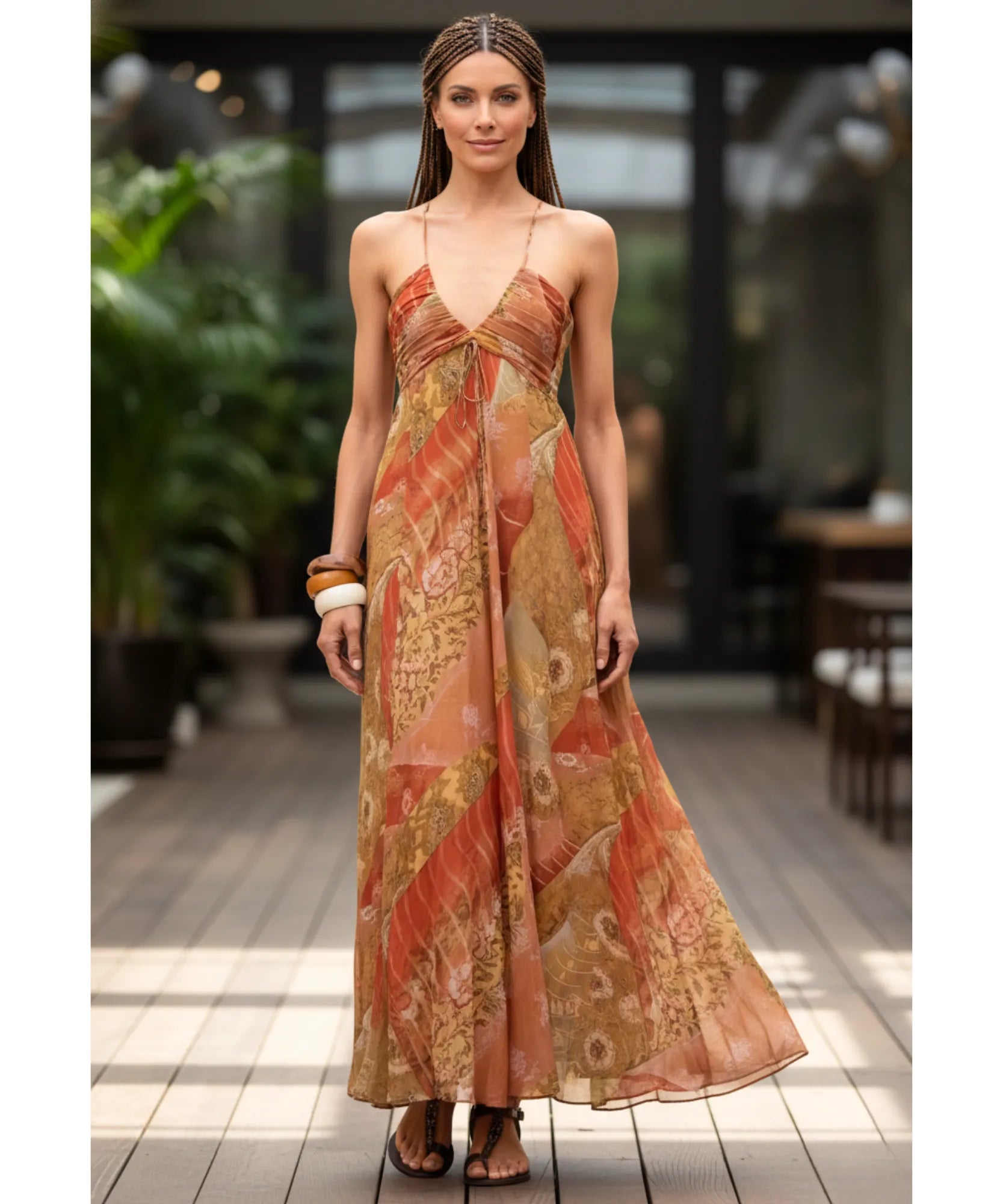 Comprar vestido boho feminino chiffon floral plissado alças finas elegante verão casamento dia barato promoção ZARA
