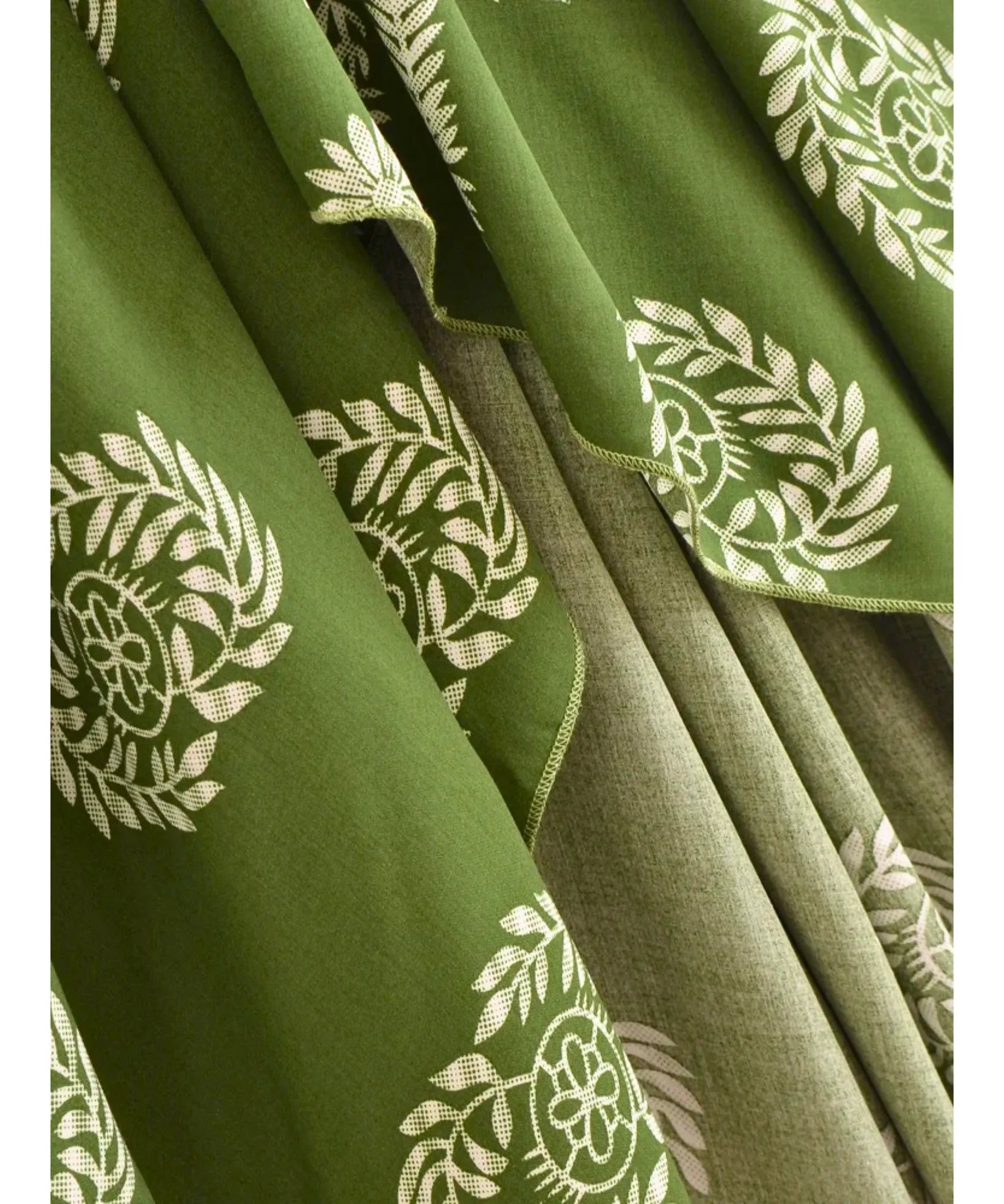 Women's boho halter maxi dress, close up of print detail