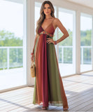 Comprar vestido longo boho alças finas decote V elegante feminino barato promoção ZARA