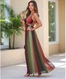 Comprar vestido longo boho alças finas decote V elegante feminino barato promoção ZARA