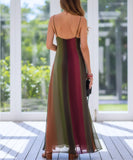Comprar vestido longo boho alças finas decote V elegante feminino barato promoção ZARA
