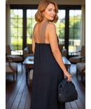 Comprar vestido longo feminino elegante casual alças cruzadas decote costas verão social barato promoção ZARA