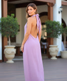 Comprar vestido longo feminino rosa frente única linho com fenda lateral elegante para casamento de dia barato em promoção ZARA