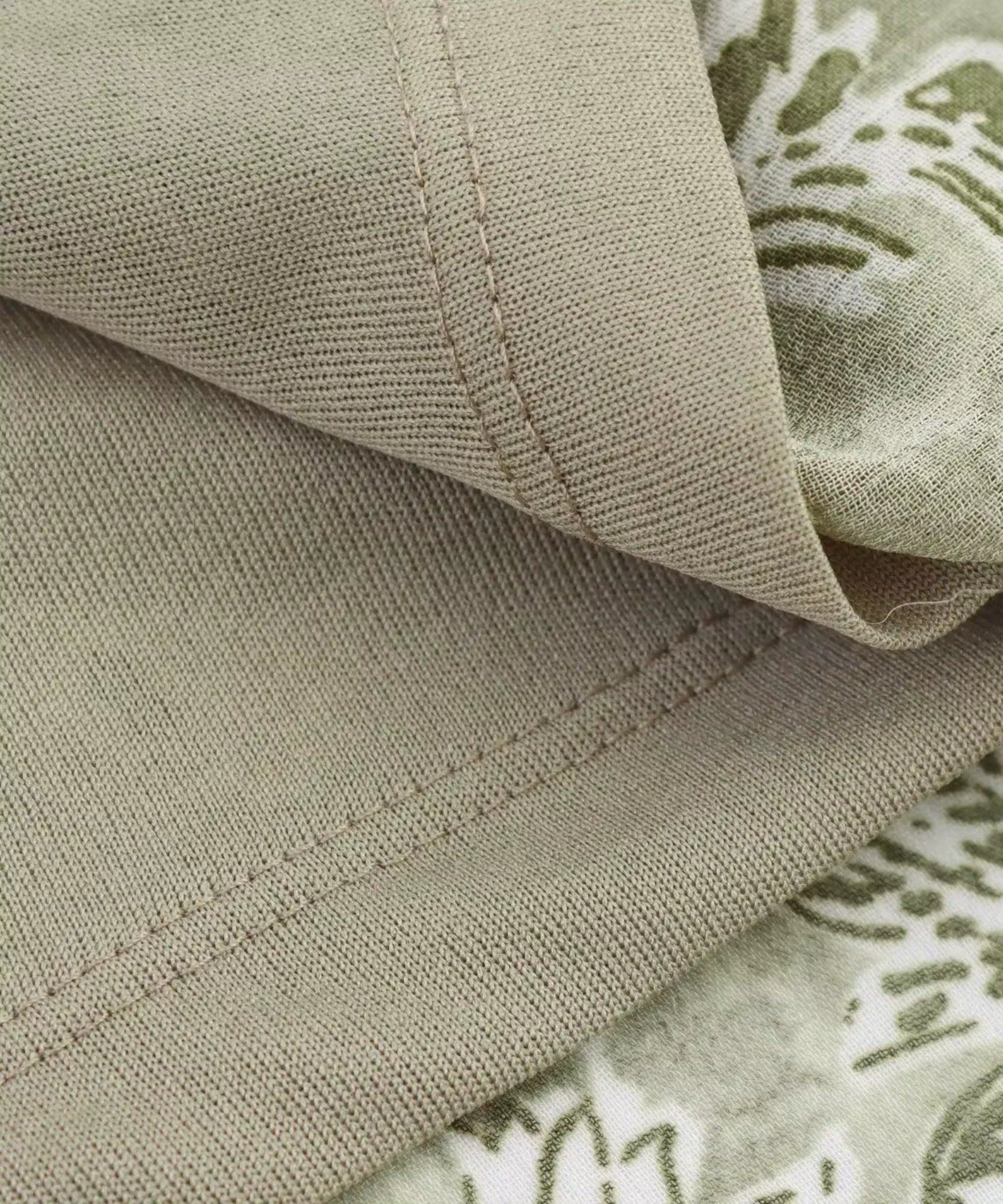 Sage green floral maxi dress, knit lining detail