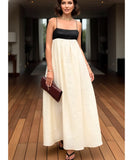 Comprar vestido longo feminino linho alça fina balonê elegante verão casual barato em promoção ZARA