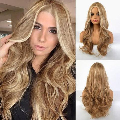 Wavy Human Hair Lace Wig - Anellace