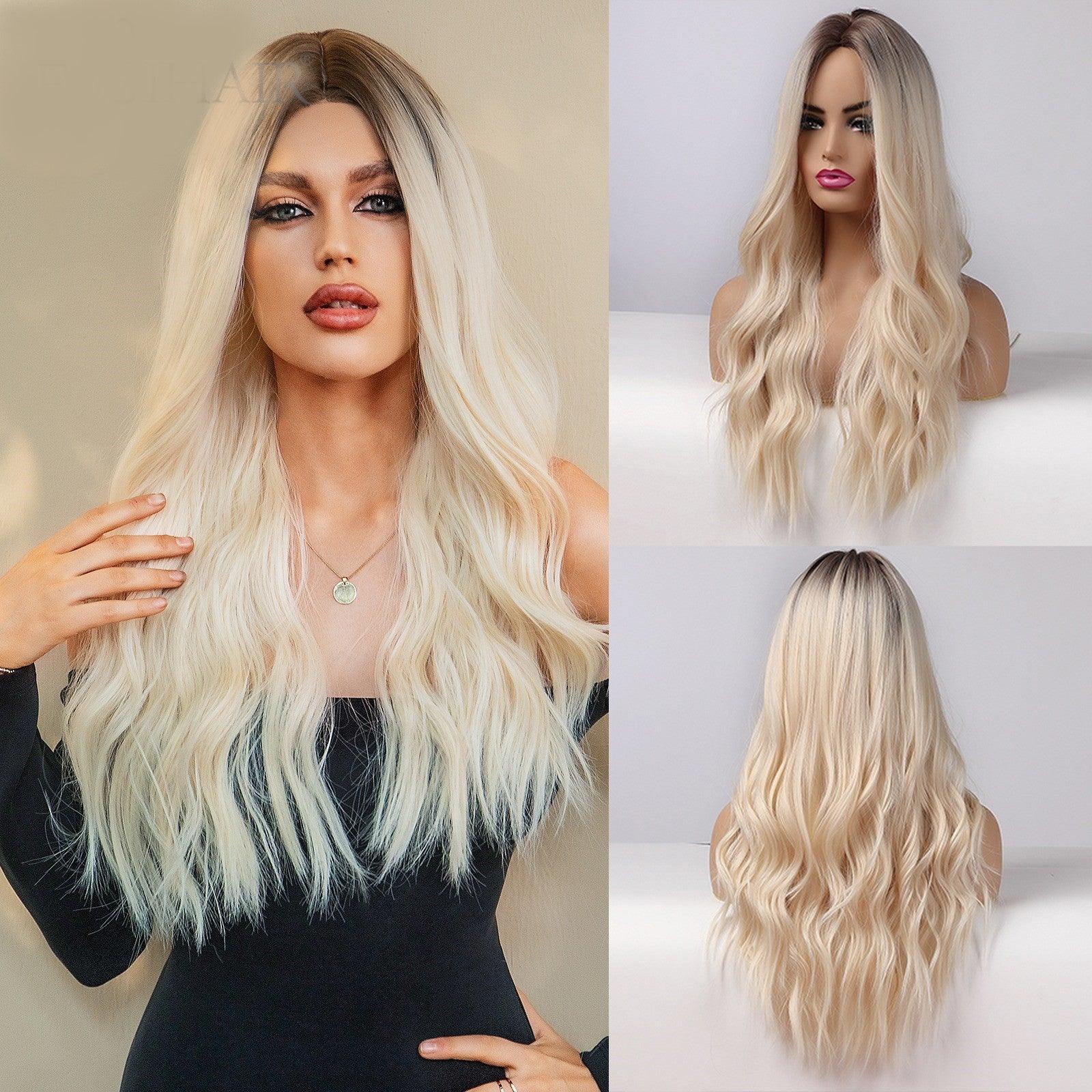 Wavy Human Hair Lace Wig - Anellace