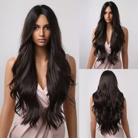 Wavy Human Hair Lace Wig - Anellace