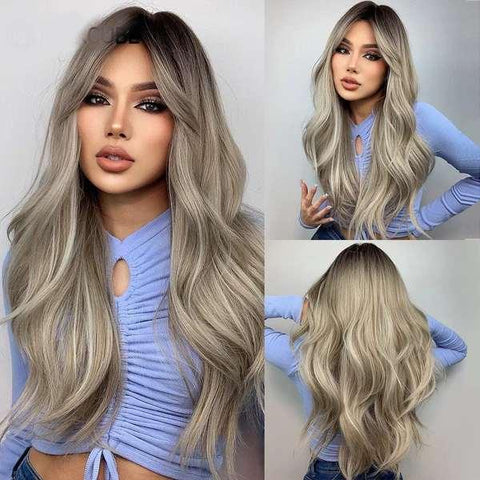 Wavy Human Hair Lace Wig - Anellace