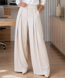 Women’s Wide Leg Tailored Pants High Waist | Trali
