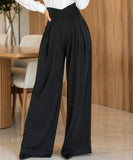 Women’s High Waisted Wide Leg Pleated Pants | Belle
