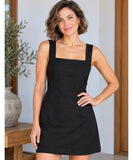 Women's Square Neck Mini Dress Sleeveless | Lari