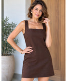 Women's Square Neck Mini Dress Sleeveless | Lari