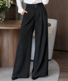Women's Wide Leg Tailored Pants High Waist Premium Comfort | Lusin