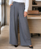 Women's Wide Leg Tailored Pants with Pleats Premium Fit | Celi