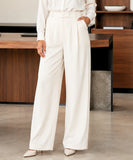 Women's Wide Leg Tailored Pants with Pleats Premium Fit | Celi